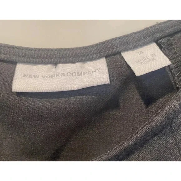 New York Company Gray Sheath Dress Career Womens Size 14 (596) - Picture 3 of 5